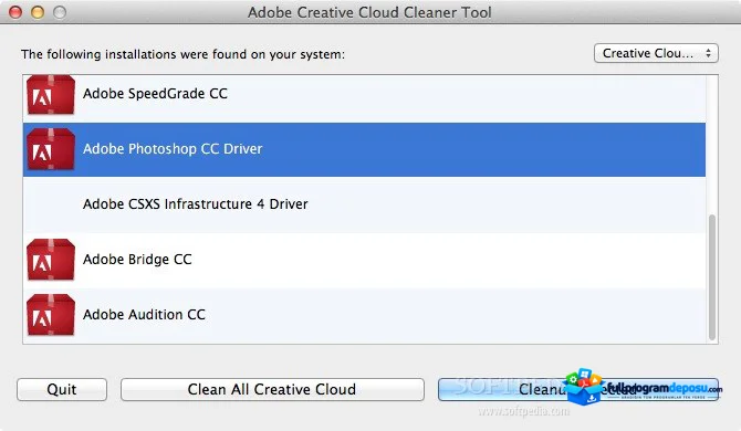 Adobe Creative Cloud Cleaner Tool Full İndir (Resmi Araç) ekran görüntüsü