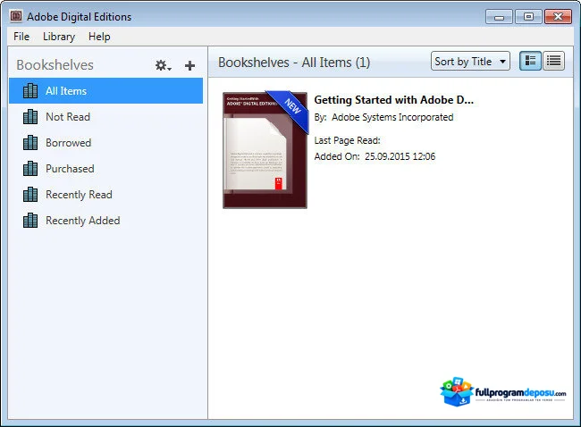Adobe Digital Editions v4.5 Full İndir (Ücretsiz) ekran görüntüsü