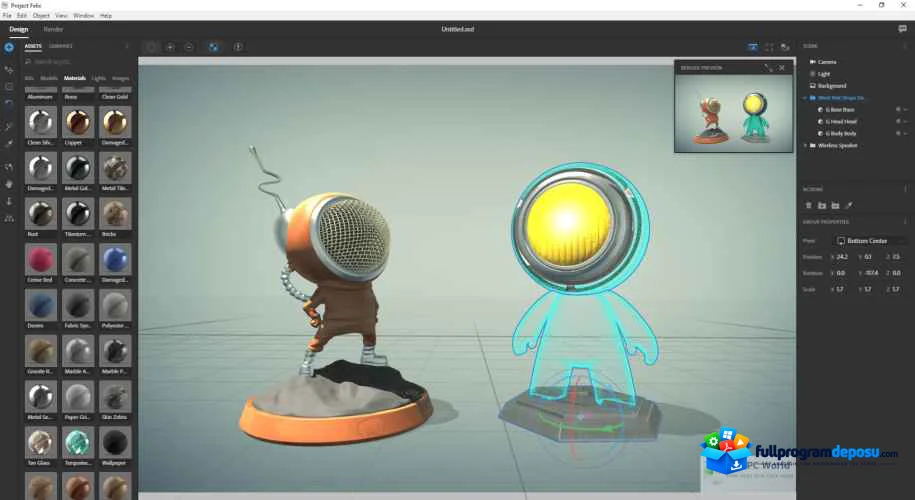 Adobe Dimension v4.1 Full İndir (3D Görselleştirme) ekran görüntüsü