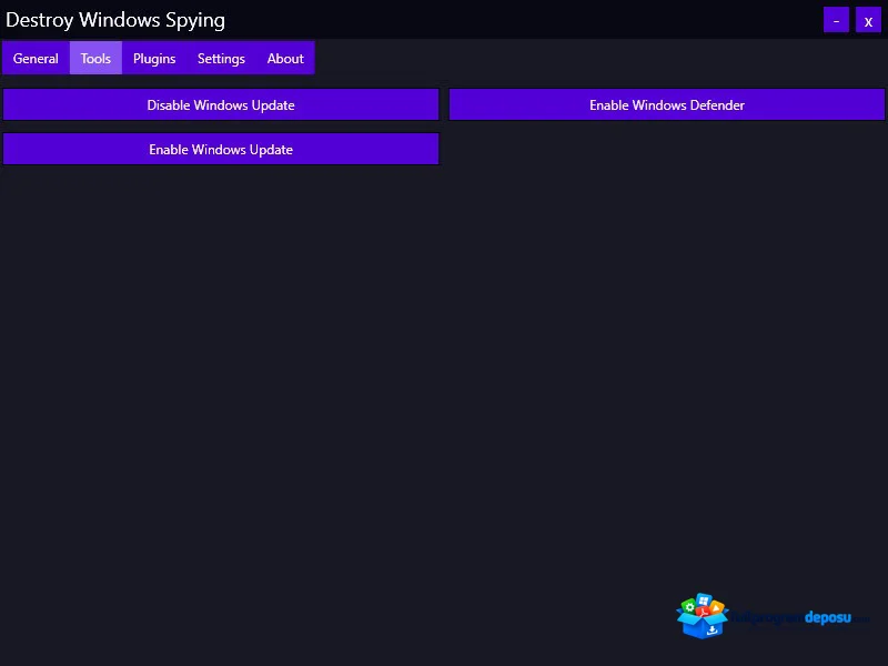 DWS (Windows Casusluk Kaldırma) Araçları İndir ekran görüntüsü