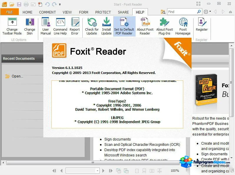 Foxit Reader v2026.1.3 Full Türkçe İndir ekran görüntüsü