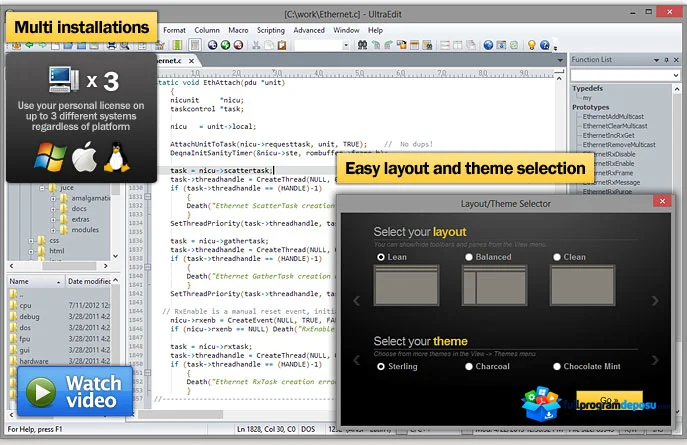 IDM UEStudio İndir – Full (Metin/Kod Editörü) ekran görüntüsü