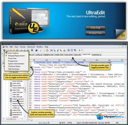 IDM UltraEdit Pro İndir – Full (Metin Editörü) ekran görüntüsü