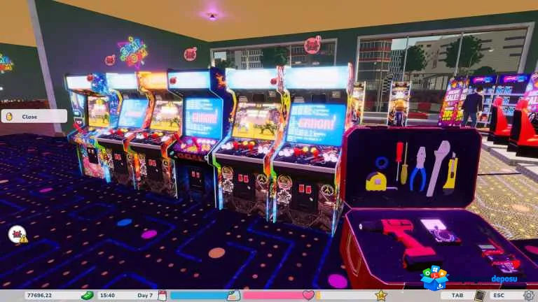 Retro Arcade Shop Simulator Full İndir – PC Türkçe ekran görüntüsü