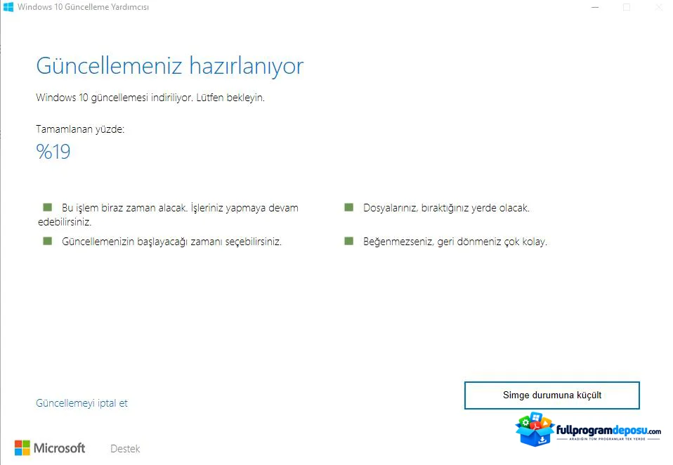 Windows 10 RedStone Güncelleme Araçları İndir ekran görüntüsü